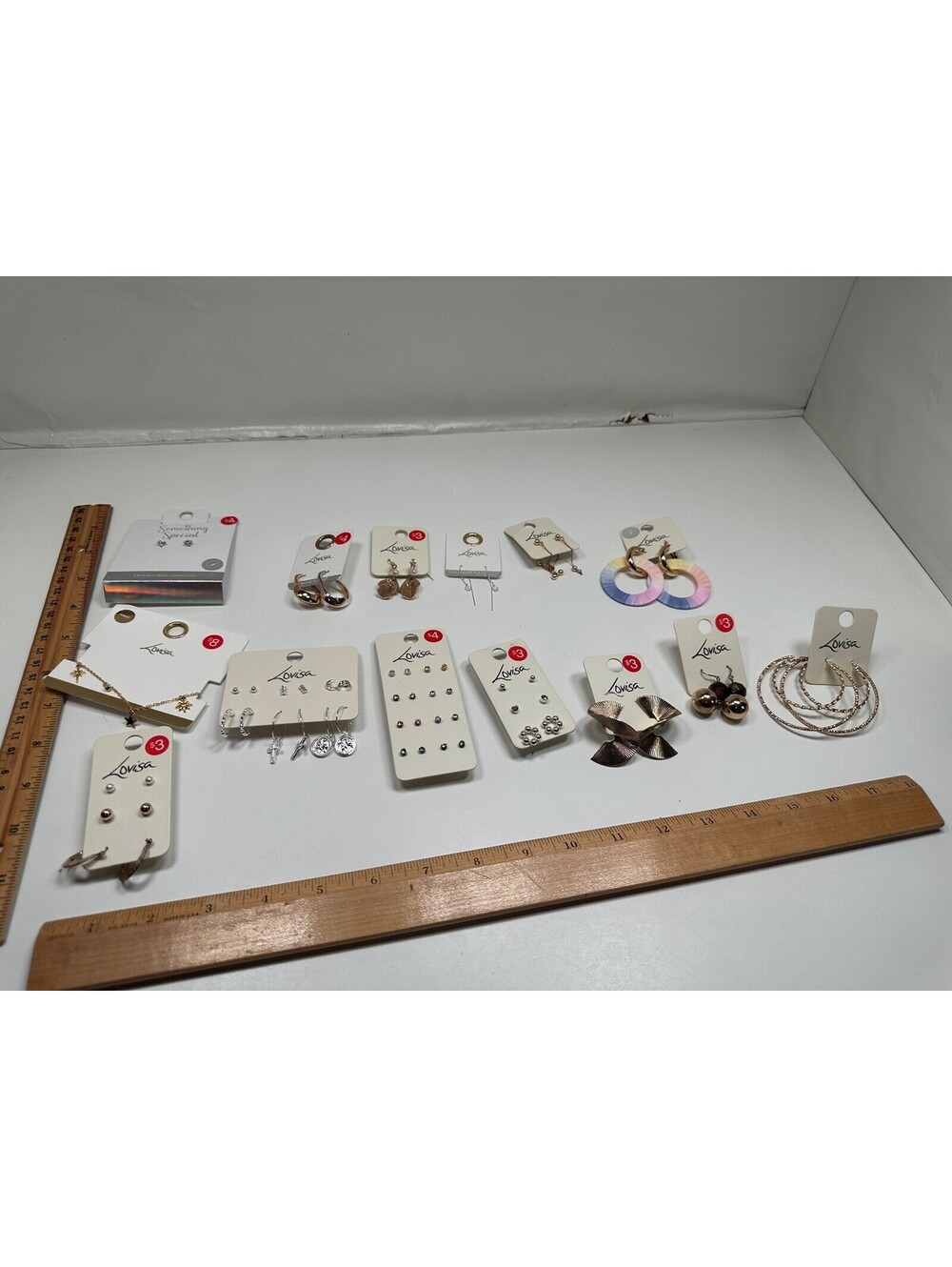 Lovisa Costume Jewelry Lot Earrings Anklet Crystals from Swarovski Silver Plated